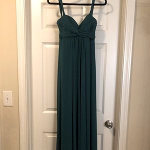 Emerald maxi dress.
